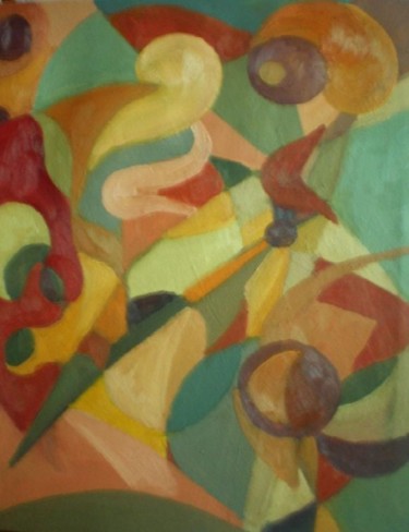 Painting titled "Formas ll" by Yaneiris, Original Artwork, Oil