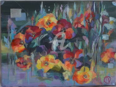 Pintura titulada "The poppies" por Lana, Obra de arte original, Acrílico