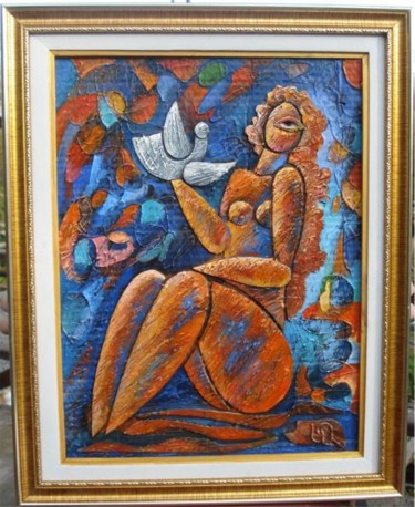 Картина под названием "Հանգիստ օր/ Тихий д…" - Artyom Ghazaryan, Подлинное произведение искусства, Масло