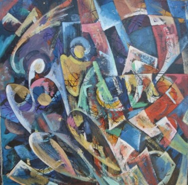 Painting titled "Երեկո/ Вечер" by Artyom Ghazaryan, Original Artwork, Oil