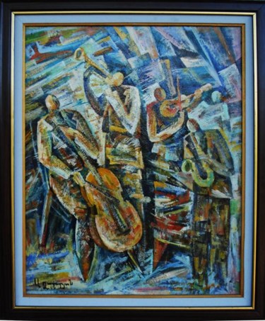 Painting titled "quartet / Квартет /…" by Artyom Ghazaryan, Original Artwork, Oil