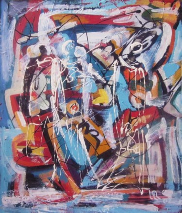 Painting titled "wedding Свадьба Հար…" by Artyom Ghazaryan, Original Artwork, Oil