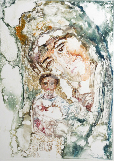 Estampas & grabados titulada "ocarrillo-serenidad…" por Ocarrillo, Obra de arte original