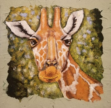Giraffe Pittura intitolato "Giraffe" da Irina Telius, Opera d'arte originale, Acrilico