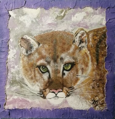 Puma Pittura intitolato "Puma" da Irina Telius, Opera d'arte originale, Acrilico