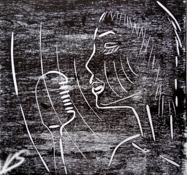 「Sound」というタイトルの製版 Victor Sheferによって, オリジナルのアートワーク, Linocuts