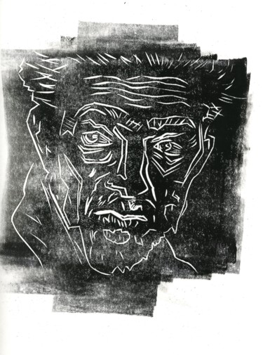 Отпечатки и Гравюры под названием "Man 2" - Victor Shefer, Подлинное произведение искусства, Линогравюры