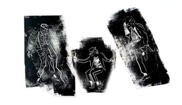 Estampas & grabados titulada "М - Michael" por Victor Shefer, Obra de arte original, Linograbados