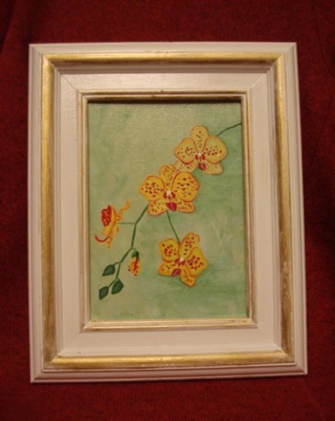 Картина под названием "Орхидеи желтые" - Sokolovay, Подлинное произведение искусства