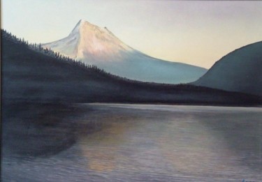 Painting titled "The lake front" by Mark, Original Artwork