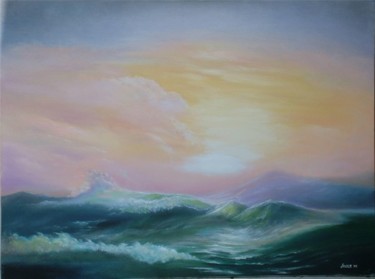 Painting titled "Waves" by Mark, Original Artwork