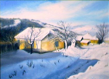 Painting titled "Winter shadow" by Mark, Original Artwork