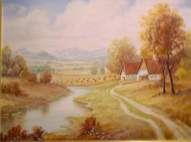 Painting titled "Autumn" by Mark, Original Artwork