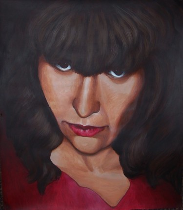 Painting titled "Автопортрет" by Olga Vlasova, Original Artwork