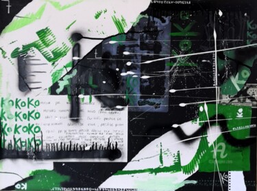 Collages intitulée "#artistsupportpledge" par 100h, Œuvre d'art originale, Acrylique