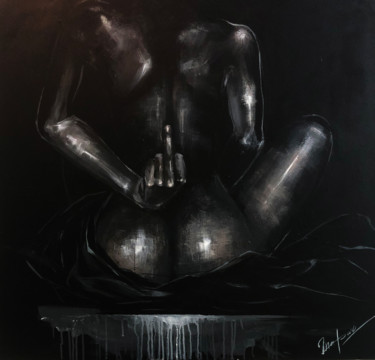 Картина под названием "сильная и независим…" - Марина Кан, Подлинное произведение искусства, Акрил Установлен на Деревянная…
