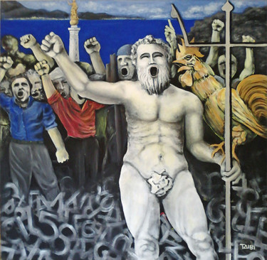 Pittura intitolato "Insurrezione messin…" da Giuseppe Taibi, Opera d'arte originale, Acrilico