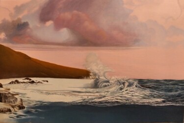 Картина под названием "Морской пейзаж" - Вера Волкова, Подлинное произведение искусства, Масло