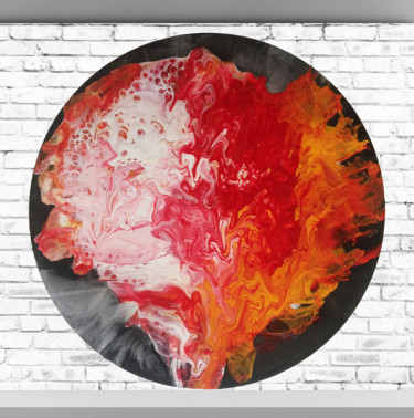 Peinture intitulée ""Огненность пса"" par Liudmila Rybakova, Œuvre d'art originale, Aquarelle