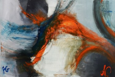 Peinture intitulée "Partage" par Françoise Gil, Œuvre d'art originale, Acrylique