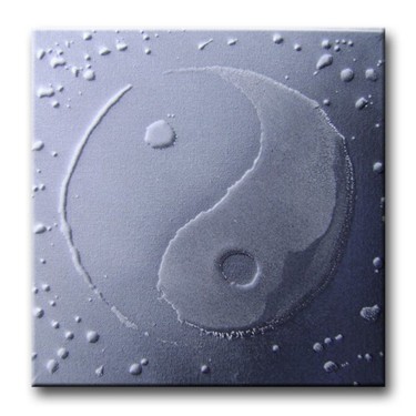 Peinture intitulée "ying-yang" par Zad, Œuvre d'art originale