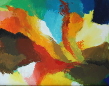 Pittura intitolato "colori d'autunno 2" da Angela Mariani, Opera d'arte originale, Acrilico