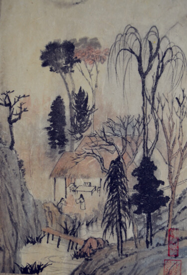 Картина под названием "RENCONTRE" - Yixiao Li, Подлинное произведение искусства, Чернила