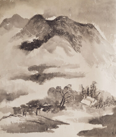 Peinture intitulée "SANS TITRE 043" par Yixiao Li, Œuvre d'art originale, Encre