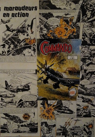 Collage " Aux Armes-2" Collages intitulée "Collage " Aux Armes…" par Kobi, Œuvre d'art originale, Collages