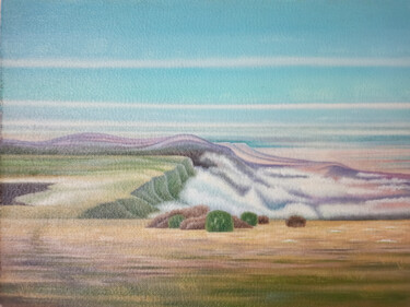 Peinture intitulée "Горный пейзаж..." par Tatyana Kiyashko, Œuvre d'art originale, Huile