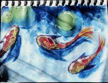 Printmaking titled "Koi fish prints" by Mariana Costa, Original Artwork, Digital Print