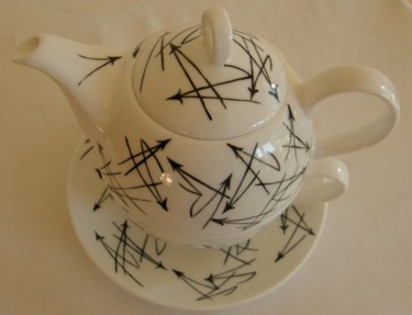 Artisanat intitulée "Tea for One partiti…" par Madeleine Golay, Œuvre d'art originale