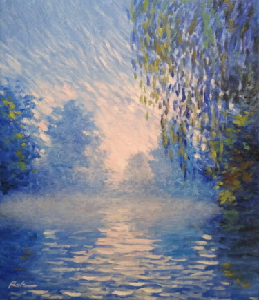 Painting titled "Morning" by Oleh Rak, Original Artwork, Oil