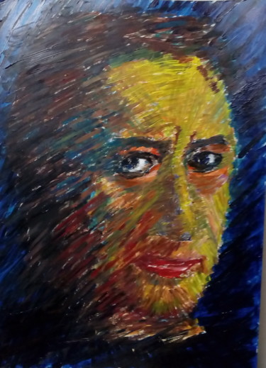 Painting titled "Portrait of Gerhard…" by Tiger Lew, Original Artwork, Acrylic