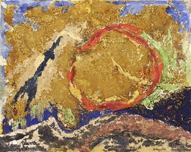 Malerei mit dem Titel "Mars" von Norbert Fleischer, Original-Kunstwerk