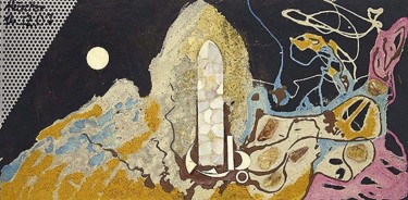 Malerei mit dem Titel "Schiefertafel" von Norbert Fleischer, Original-Kunstwerk