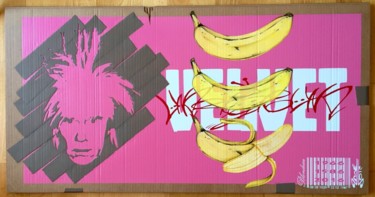 Schilderij getiteld "Warhol: Underground" door 2mé / Blondeau, Origineel Kunstwerk, Airbrush