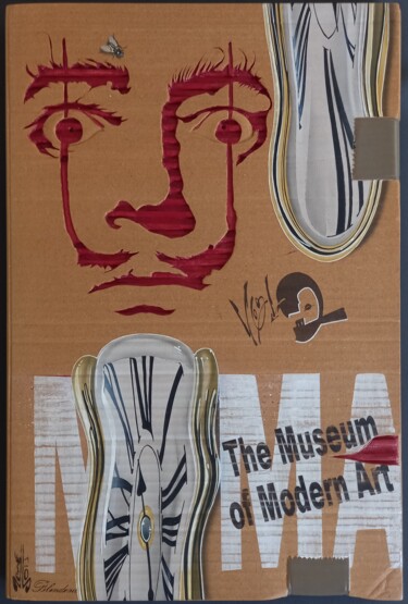 Malerei mit dem Titel "Dali... MOMA: AÉROG…" von 2mé / Blondeau, Original-Kunstwerk, Airbrush