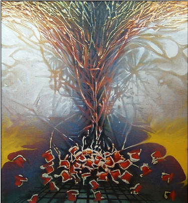 Peinture intitulée "(БЕЗ НАЗВАНИЯ)Гумен…" par Iurii Tiukh, Œuvre d'art originale, Huile
