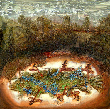 Peinture intitulée "(сокровища К-Подоль…" par Iurii Tiukh, Œuvre d'art originale, Huile
