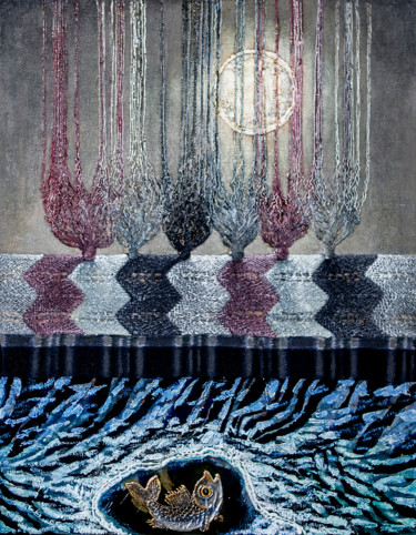 Картина под названием "(ночные заморозки-п…" - Юрий Тюх, Подлинное произведение искусства, Масло