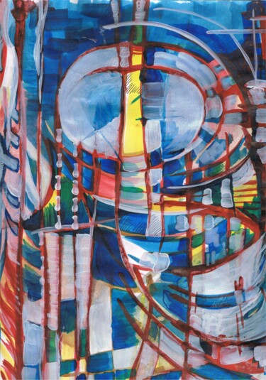"" Grand totem ovoid…" başlıklı Tablo Mr Foe'Z tarafından, Orijinal sanat, Guaş boya