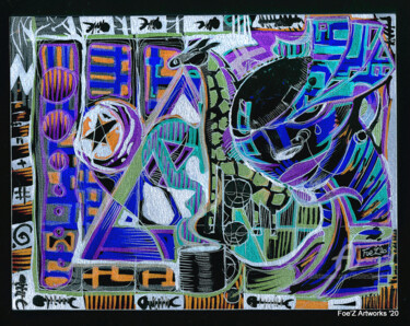 Arts numériques intitulée "" Ombres & Shema "" par Mr Foe'Z, Œuvre d'art originale, Travail numérique 2D