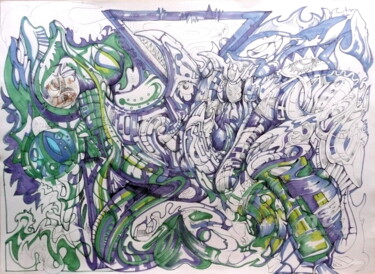 Desenho intitulada "" Rêve de la femme…" por Mr Foe'Z, Obras de arte originais, Canetac de aerossol