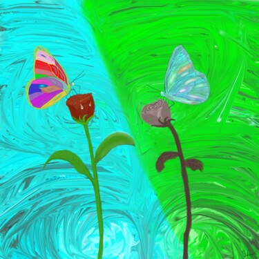 Digitale Kunst mit dem Titel "Clean nature and po…" von 3dcursordesigner, Original-Kunstwerk, Digitale Malerei