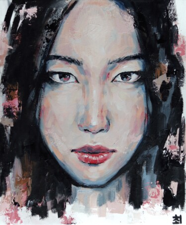 Painting titled "Strong woman" by Marina Ogai, Original Artwork, Oil
