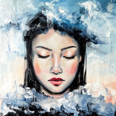 Картина под названием "GIRLISH DREAMS" - Marina Ogai, Подлинное произведение искусства, Масло