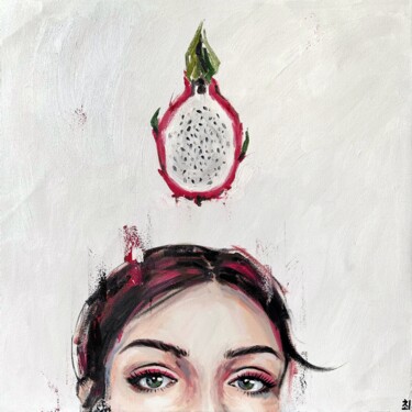 Peinture intitulée "DRAGON FRUIT" par Marina Ogai, Œuvre d'art originale, Huile