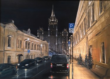 Painting titled "Б.Никитская" by Alexander Kan, Original Artwork, Oil