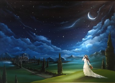 Картина под названием "The missing bride" - Alexander Kan, Подлинное произведение искусства, Масло